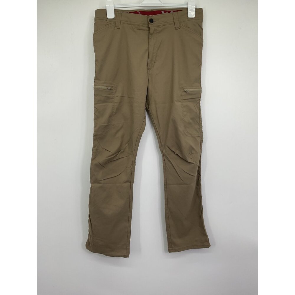 Wrangler Mens Khaki Cargo Pants Size 34x30 Nylon/Elastane
